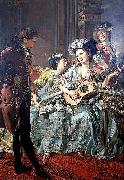 Louis Rolland Trinquesse The Courtship oil painting